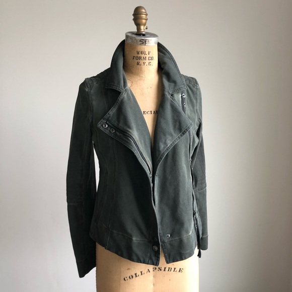 Anthropologie Jackets & Blazers - Marrakech Army Green Military Inspired Biker Jacket